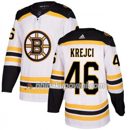 Boston Bruins Dresy David Krejci 46 Bílá 2017-2018 Adidas Authentic - Dámské